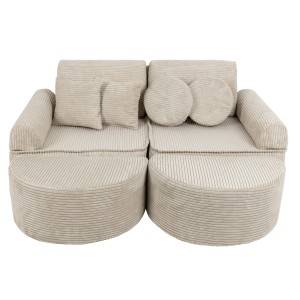 Sofa Modułowa dla Dziecka Max - 12 Elementów | Aesthetic Kolor Ecru