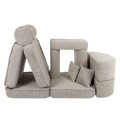 Sofa Modułowa dla Dziecka Max - 12 Elementów | Aesthetic Kolor Ecru